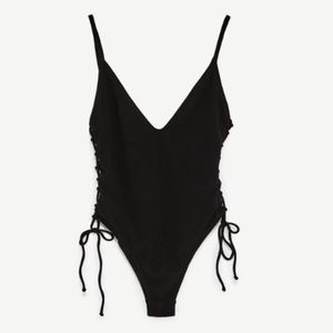 Zara Black One Piece Swimsuit